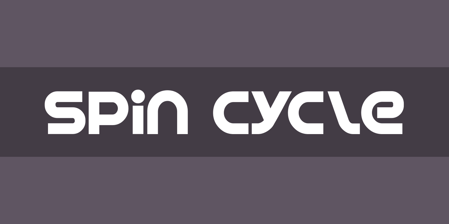 Пример шрифта Spin Cycle